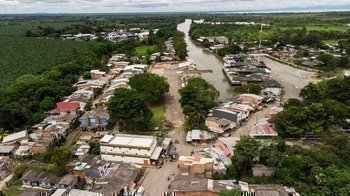 Vista aérea de Nueva Colonia. Fotografía cortesía de Puerto Antioquia.
