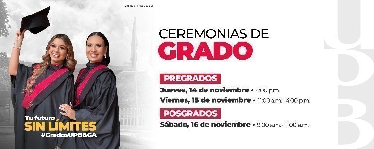 Pieza gráfica con información de grados noviembre 2024