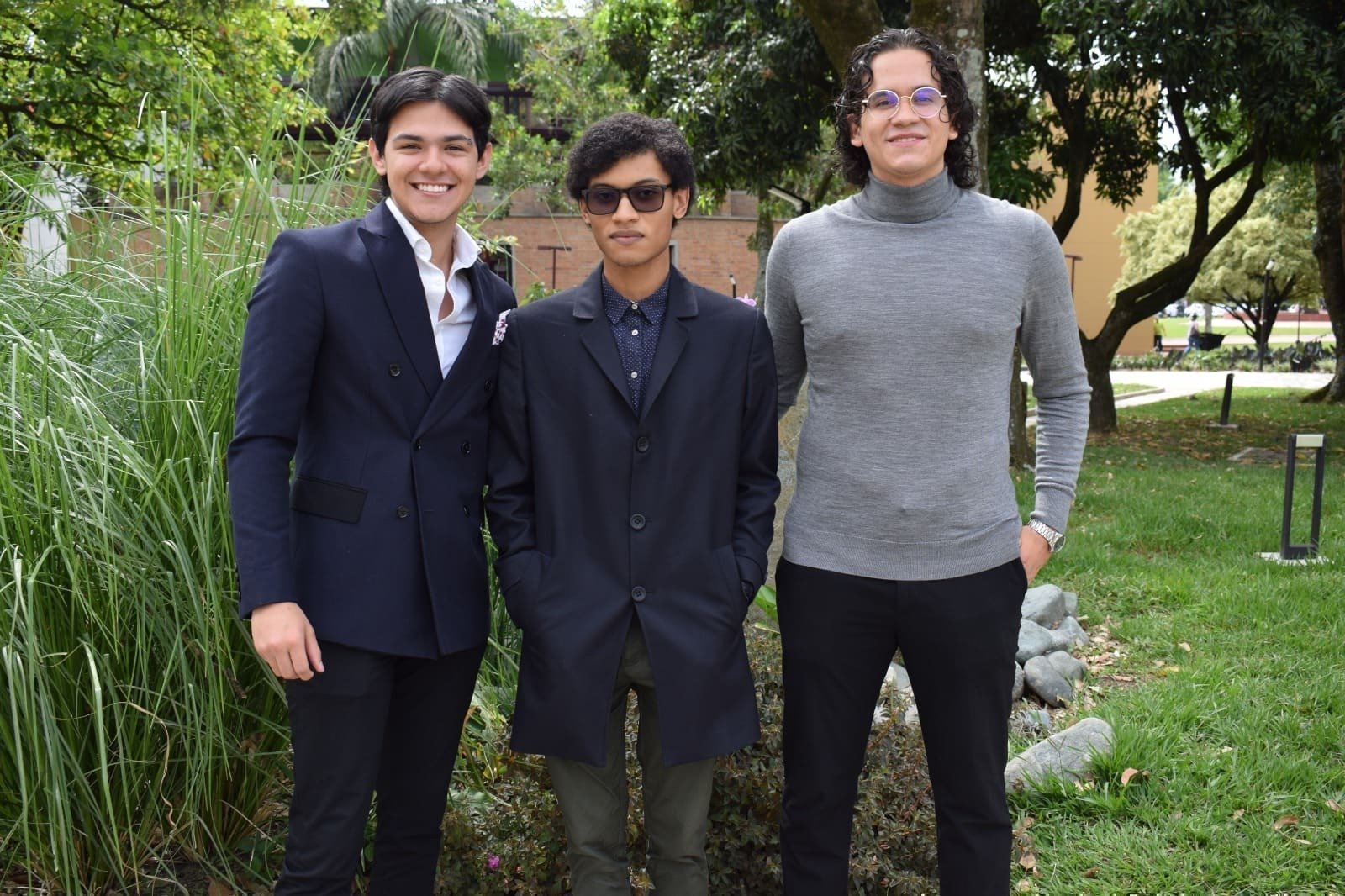 Estudiantes de la Facultad de Derecho de la UPB, Alejandro Ramírez, Juan Pablo Agudelo y Marco Camacho