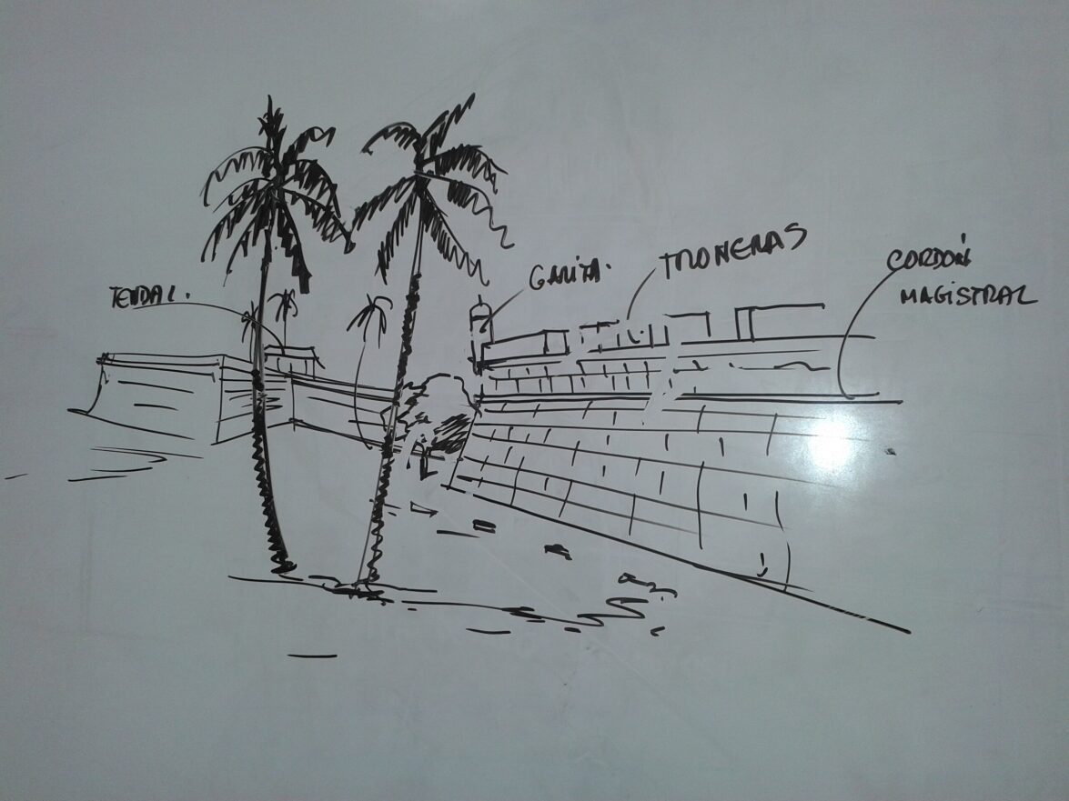 Ilustraciones de Manuel Joaquín en sus clases 