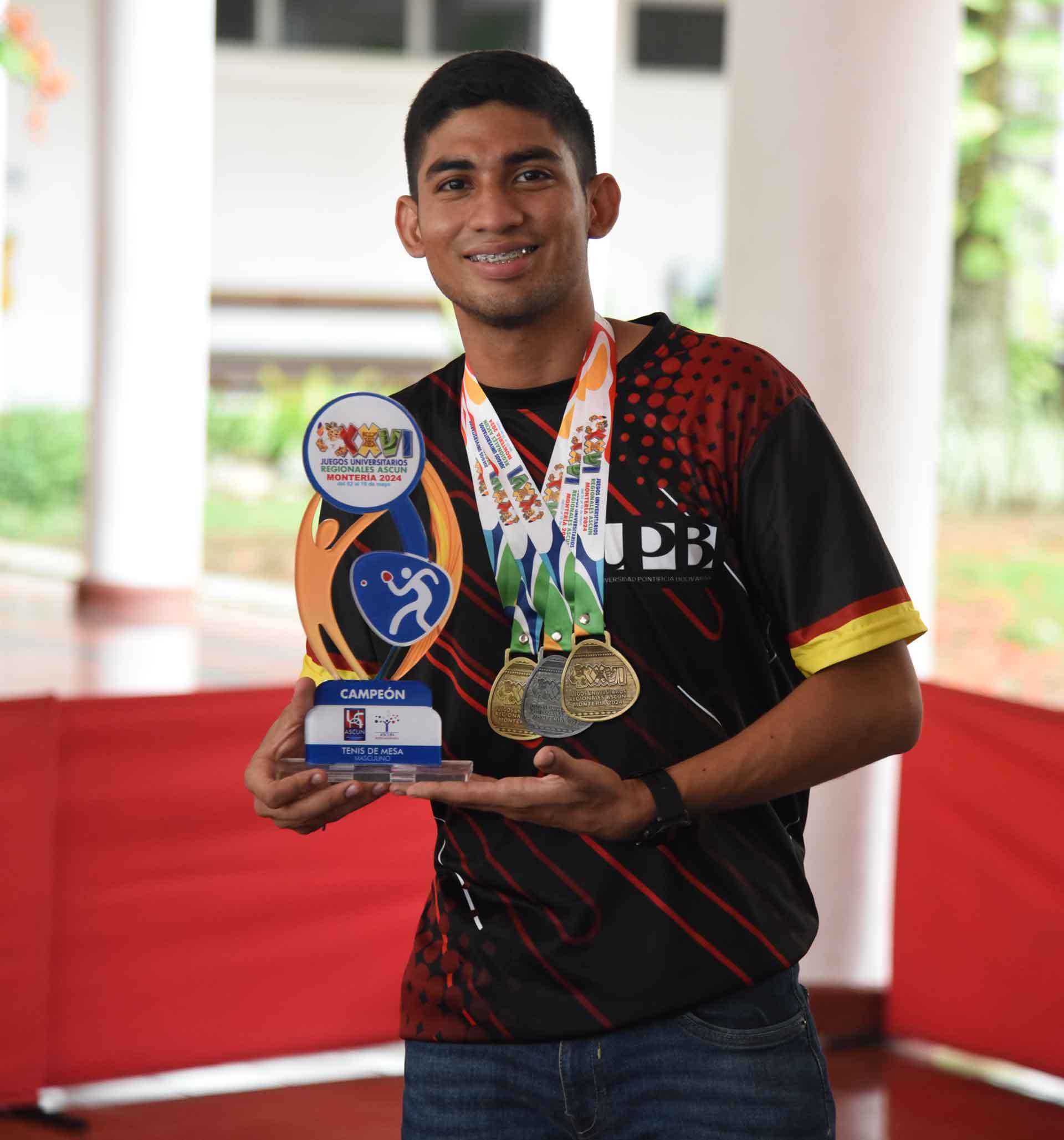 Diego Ortega, Campeón en la modalidad Dobles Masculinos y Subcampeón en modalidad Individual Masculino